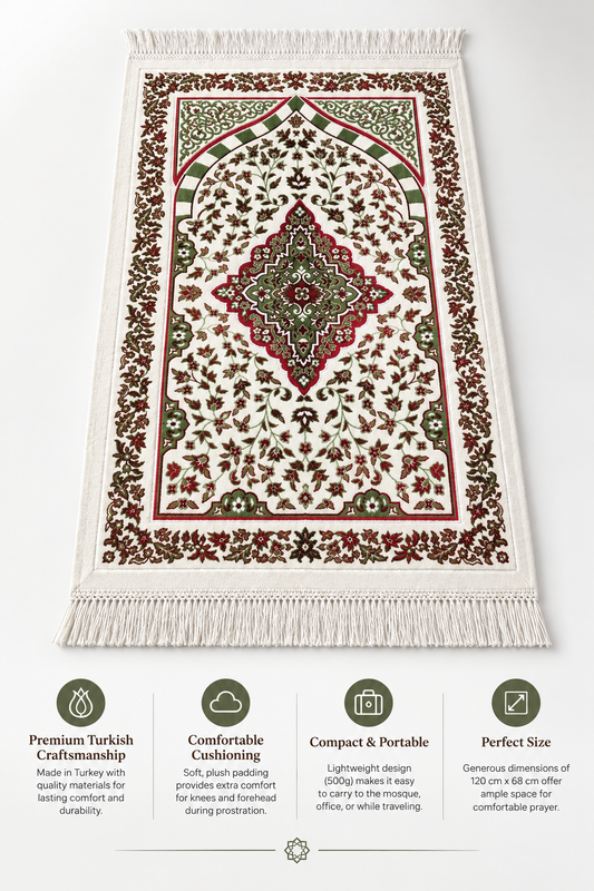 Premium Janamaz Prayer Mat | Namaz Rug | Musalla | Salat Mat | 120x68 cm